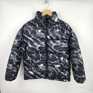 BP Nordstrom Black White Pool‎ Ripple Puffer Warm Oversized Jacket Size XS NWT